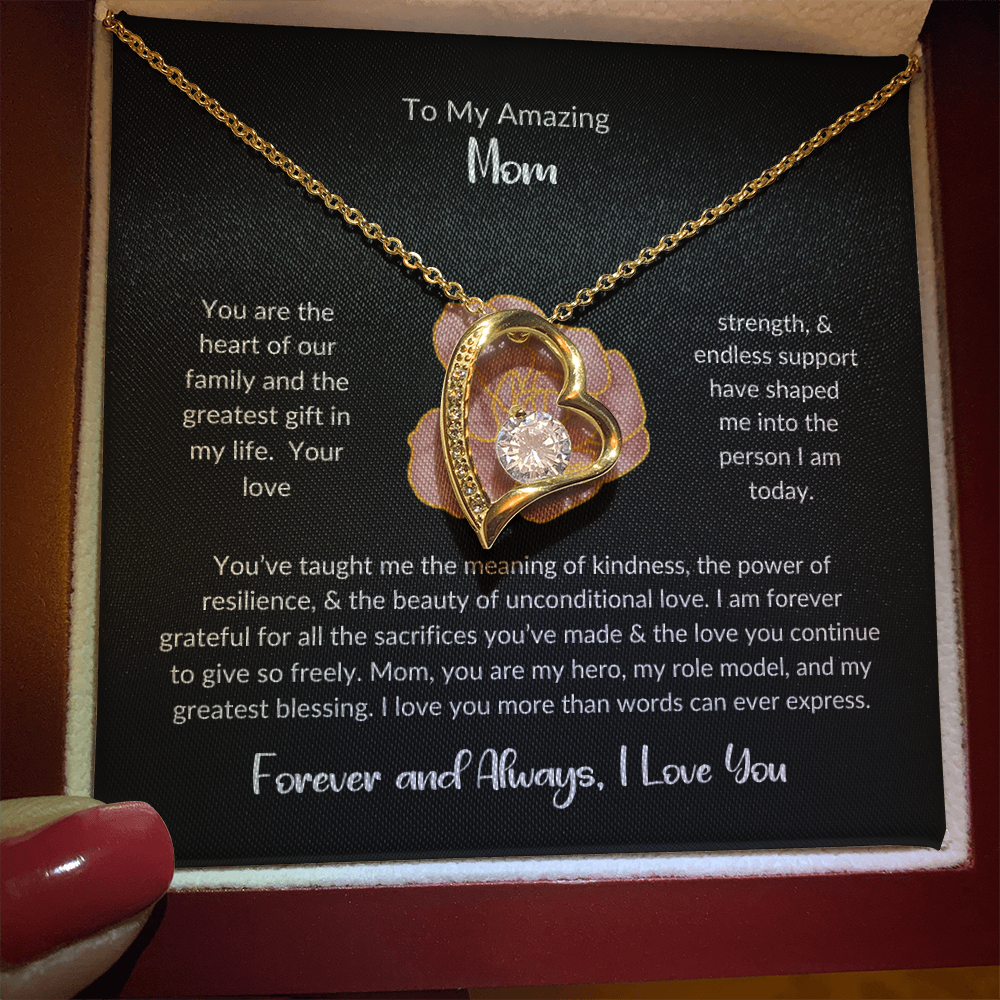 heartscribed Forever Love Heart Necklace - Mom